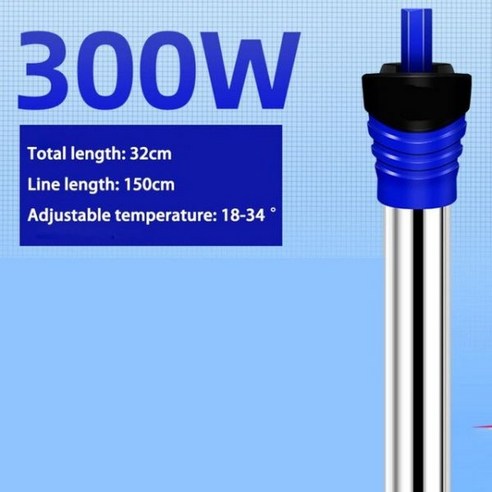 어항히터 어항히터기소형 100w 75w 방수히터 최신 50W/100W/200W/300W/500W 스테인레스 스틸 조절 수족관 히터 잠수정 온도 조절기 가열 막대 220-240V 물, EU Plug3