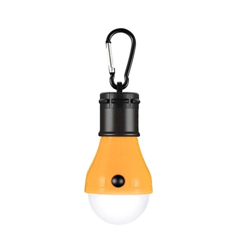 Lixada 휴대용 LED 캠핑 전구 야외 텐트 램프 후크 랜턴 비상 조명 3 빛 mpdes, 1세트, 옐로우