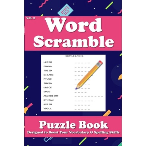 (영문도서) Word Scramble Puzzle Book: Large Word Puzzles for Adults Jumble Word Puzzle Books Word Puzz... Paperback, Max Goodwin, English, 9789450175544