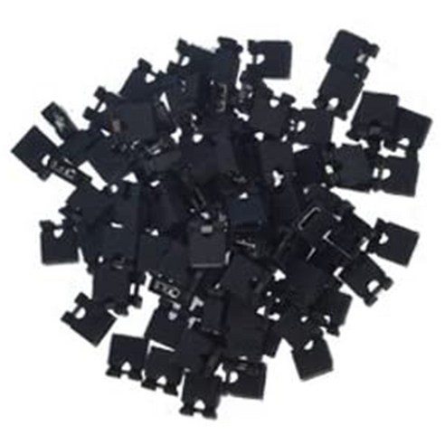 Retemporel 100개 2.54MM 점퍼 캡 개방형 단락 블록 소켓 핀 헤더 연결 블록 블랙, 1개, 검은 색