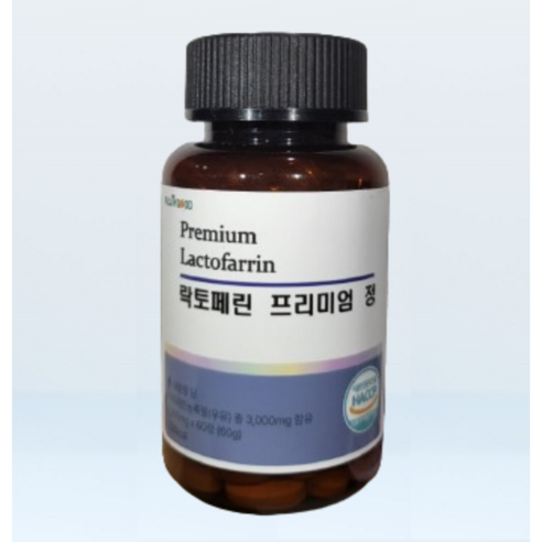 필인굿 락토페린 프리미엄 정 식약청 HACCP 인증 3000mg, 1개, 60정