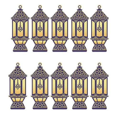 10x 이슬람 Eid 무바라크 나무 장식 벽 매달려 공예 장식 파티 결혼식, F, 목재