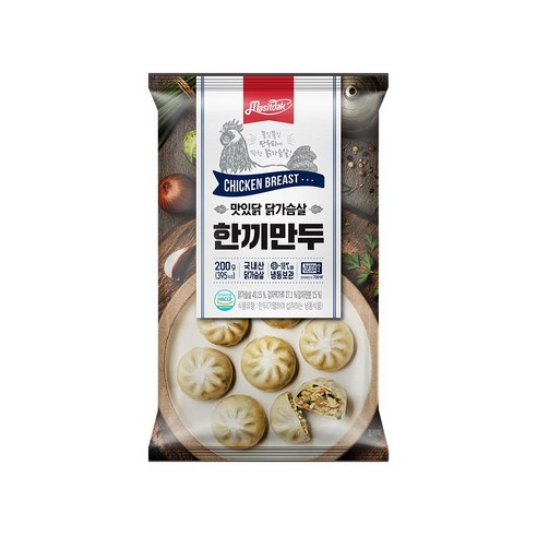 맛있닭 닭가슴살 한끼만두 200g x 5팩 (1kg), 5개