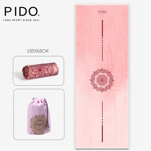 PIDO 요가 타월 필터 제한/코너 슬립/185x68cm, 벚꽃 [저장 가방/코너 슬립/185x68cm]]