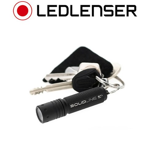 LED LENSER 초소형 키체인 플래쉬 라이트 Solidline ST1 100루멘, 블랙, 1개