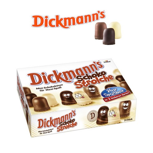 딕만스 초콜릿 3종모음 Dickmann's 24개입, 200g, 6개