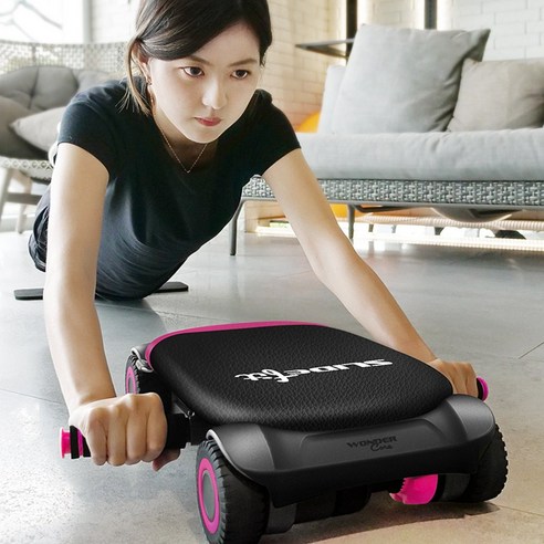 4륜 복근휠 ab슬라이드 뱃살 복근 운동 휘트니스 홈트 에이비슬라이드, 핑크