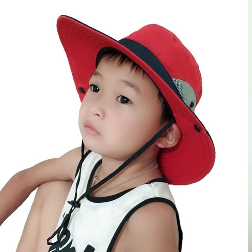 【등산모】모자 여성 여름 큰 가장자리 태양 음영 야외 모자 햇볕 방지 남성 어부 모자 사이클링 여행 등산 그물 낚시 모자, 스타일 진한 파란색