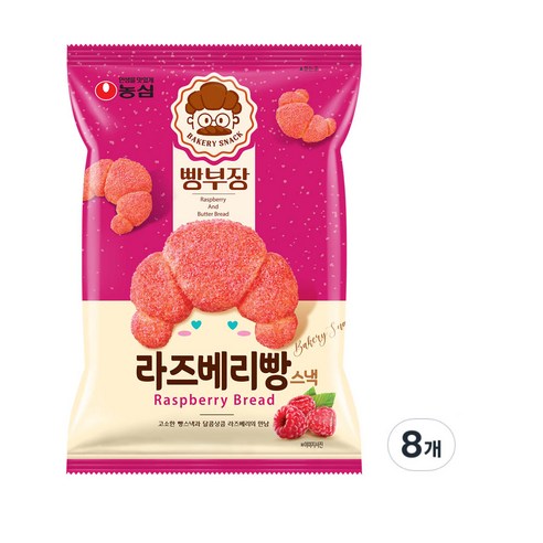 농심 빵부장 라즈베리빵 55g 4개