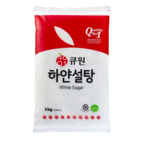 큐원 하얀 설탕, 1.5kg, 3개