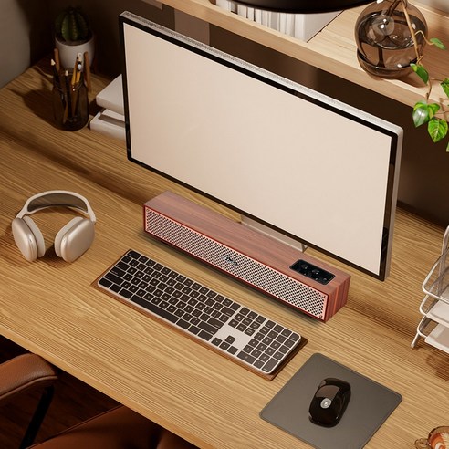 에이튜브 A200U PC 사운드바 USB 스피커, 우드 (Wood)