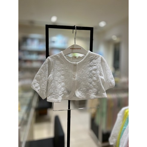 [압소바][해피랜드] 2023년 여름신상 /한여름 민소매 상의에 꼭 필요한 레이스 볼레로 가디건 /뜨거운 태양아래 피부 보호*카프리7부가디건*