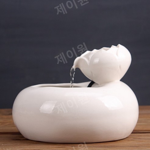 미니분수대 거실 풍수 가습기 세라믹 실내 분수대, 08.로터스블루(스몰)