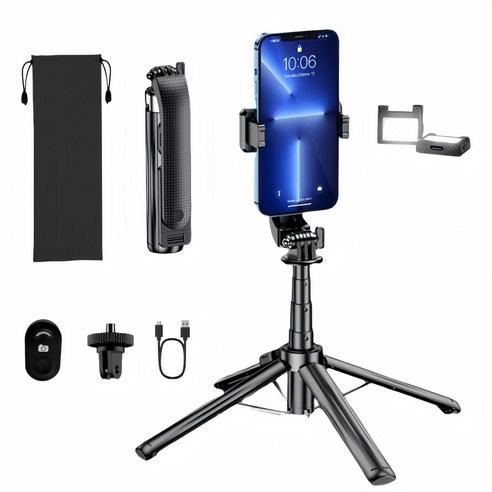 스마트폰 사용자 필수템, 다기능 LED 뷰티 셀카봉 라이카m11