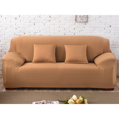[XIG] Housmife 단색 소파 커버 거실 소파 커버 코너 소파 커버 Slipcover Chair Protector 1/2/3/4 인승, 1Pc 145-185Cm, 낙타