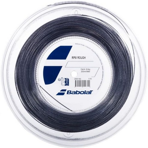 Babolat RPM 러프 테니스 라켓 릴 스트링 (다크 그레이) (125 / 17g), 어두운 회색