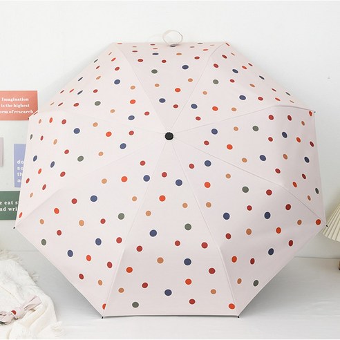 자외선차단 양산 겸용 우산 여성 초경량 미니 3단 우양산 암막 자동 양우산 UV 휴대용 꽃무늬