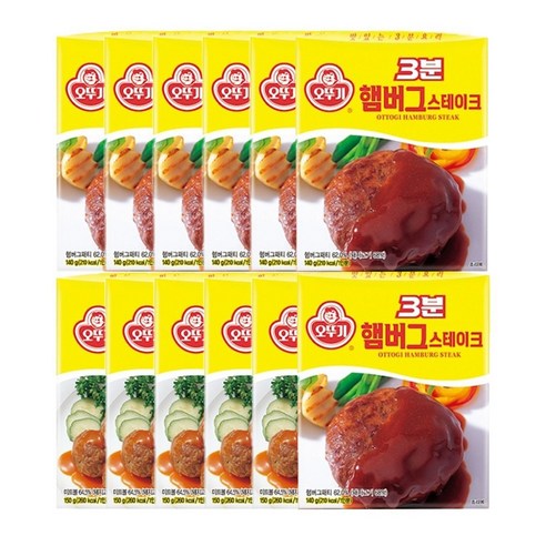 오뚜기 3분 햄버그스테이크150g*6입+3분 미트볼150g*6입, 1세트