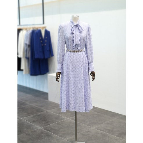 모조에스핀 리본넥 패턴 원피스 J222MSE023(2049809)