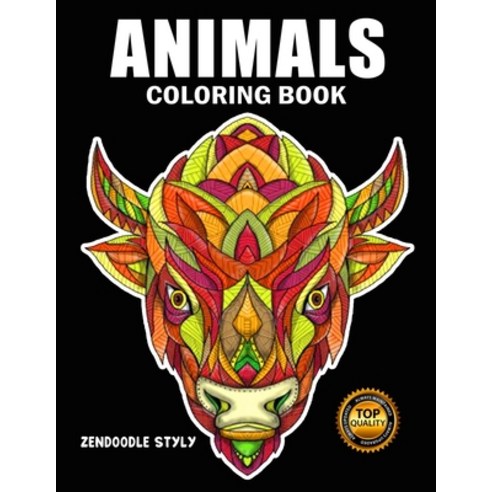 50 animal mandalas coloring book for adults stress- relief: Coloring Book  For Adults Stress Relieving Designs, mandala coloring book with Lions,  Eleph (Paperback)