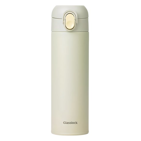 글라스락 플레인 원터치 텀블러, 베이지, 500ml, 1개