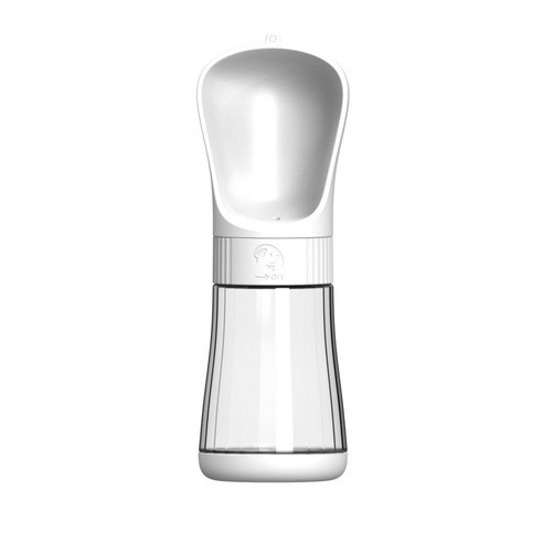 강아지 고양이 외출 휴대용 물병, 퓨어 화이트, 330ml