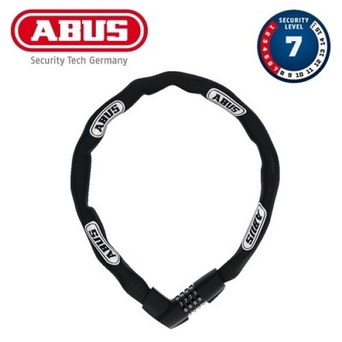 아부스 ABUS 트레조어 1385 85cm Tresor 자전거용 체인락 자물쇠 7등급 두꺼운 체인, 블랙, 옵션선택