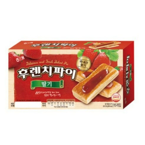 해태 후렌치파이 15입 x 4개, 딸기 2개, 딸기 2개, 2개