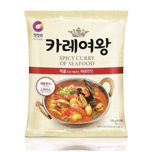 청정원 카레여왕 해물과 잘 어울리는 매콤한 맛 4인분, 108g, 10개