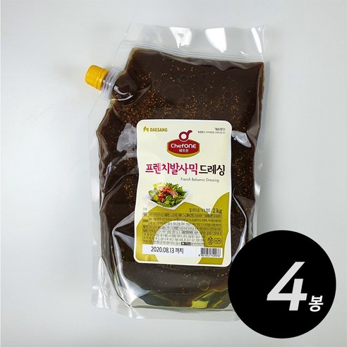 쉐프원 프렌치 발사믹 드레싱, 2kg, 4개