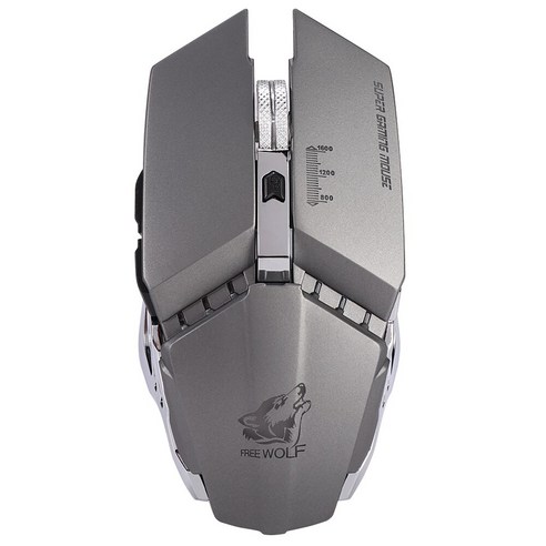 [XIG] X11 무선 게임 마우스 충전식 2.4G 무선 자동 Led Usb 광학 인체 공학적 게임 마우스 서핑 마우스/Pc, 금속 회색, 하나