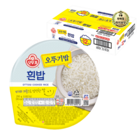 오뚜기 맛있는 오뚜기밥, 210g, 12개