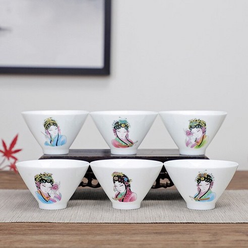 FREELIFE 전통찻잔세트 예쁜 도자기 JP-414, 6PCS 50ml2-916