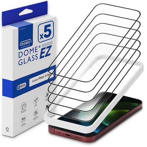화이트스톤 아이폰15 프로 맥스 EZ클리어 액정보호 필름 풀커버 강화유리 5매, 1개