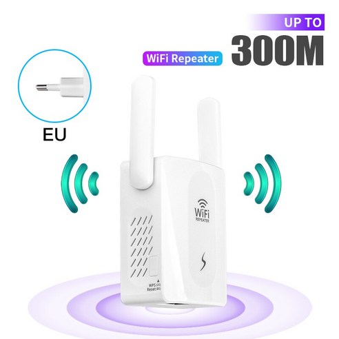 5G 와이파이 리피터 2.4G/5Ghz 익스텐더 1200Mbps 라우터 앰프 부스터 802.11N 장거리 신호, 03 2.4G 300M EU Plug