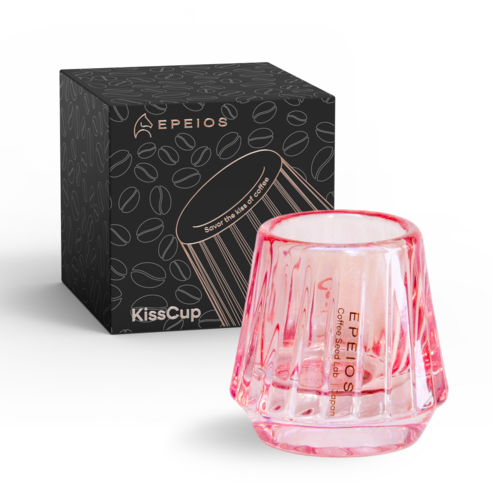 EPEIOS 에페이오스 테이스팅잔 키스컵 에스프레소 샷잔 + 기프트박스, 1세트, 블러쉬 핑크