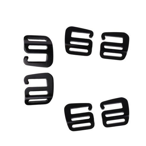 6 Pcs 1 "G 후크 야외 웨빙 버클 스트랩 비상 카라비너 하드웨어 클립 25mm, 블랙, 알루미늄 합금