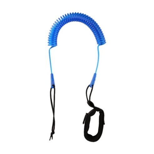 Surfing SBS 10ft Coiled Sup Leash - 플랫 및 오픈 워터 스탠드업 패들 보드 바디보드 카약 보트를 위한 프리미엄 탄성, 푸른, {"수건소재":"TPU"}