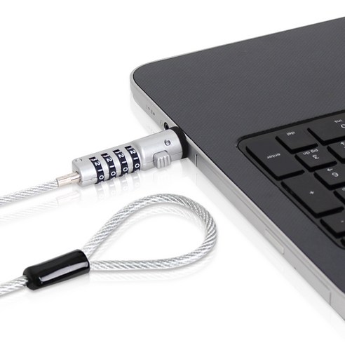 노트케이스 4다이얼 USB타입 델타30 노트북 잠금장치 안전하고 간편한 노트북 보호