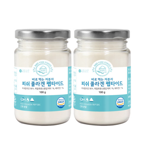 바로 먹는 저분자 피쉬 콜라겐 펩타이드, 100g, 2개