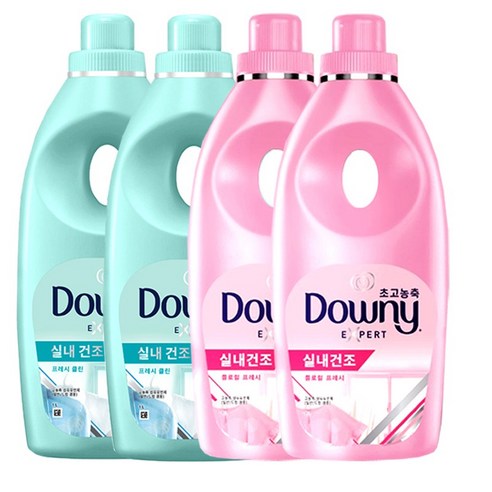 다우니 실내건조1LX2개+실내건조 핑크1LX2개, 1L