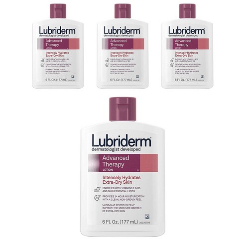 루브리덤 어드밴스드 테라피 로션 디플리 하이드레이트 극건성 피부, 177ml, 4개