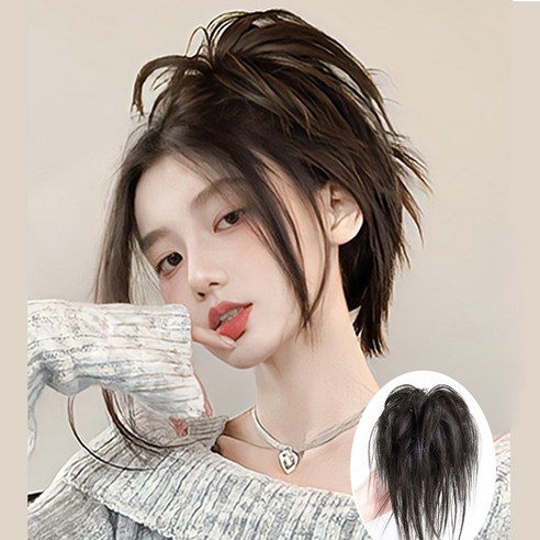 닭장완자머리 가발백녀 게으른 사람 모조판발신기 자연풍선 망홍매 가발 머리띠, 집업 라이트 브라운, 하나, 1개