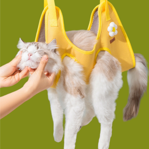 세모멍냥 강아지 고양이 미용해먹 거치대 셀프 미용도구, S, 1개, 핑크