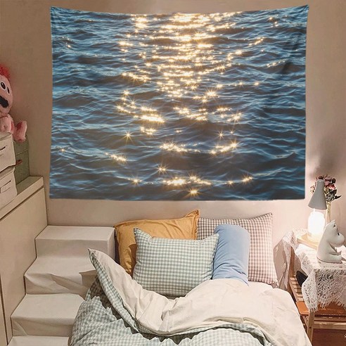 버그 슬러그 인테리어 패브릭 포스터 대형+고정 홀더, 바다풍경