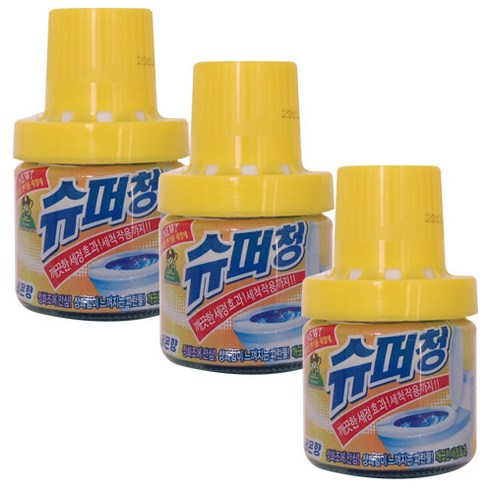 산도깨비 슈퍼청 변기세정제 병타입, 180g, 3개