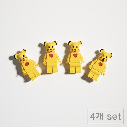 84x84 인테리어 레고 현관문 냉장고자석 마그네틱, 곰돌이피카츄4p