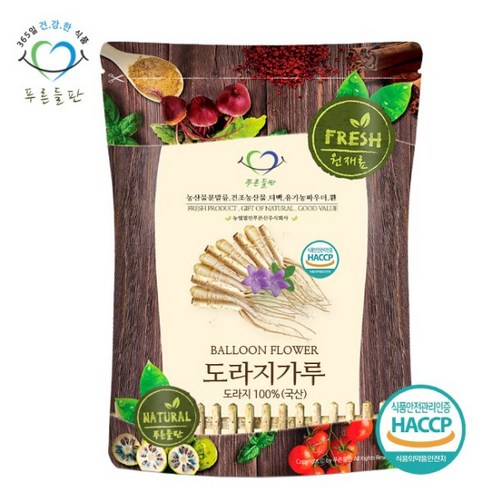 푸른들판 [푸른들판] 국내산 도라지 분말 가루 100% 300g, 상세 설명 참조, 1개