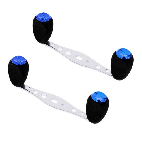 2pcs 102mm/112mm 슈퍼 파워 핸들 급습 낚시 릴 핸들 EVA 손잡이, 알루미늄 합금, 블루