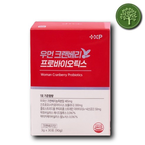 여성 요로염 방광염 크랜베리 프로바이오틱스, 3개, 30정